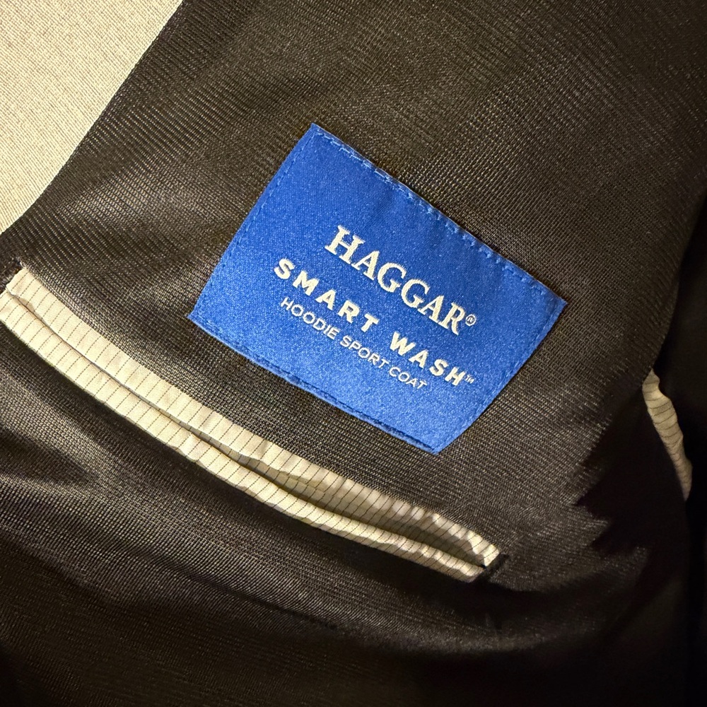 Haggar Light Gray Hoodie Sport Coat - Picture 4 of 8
